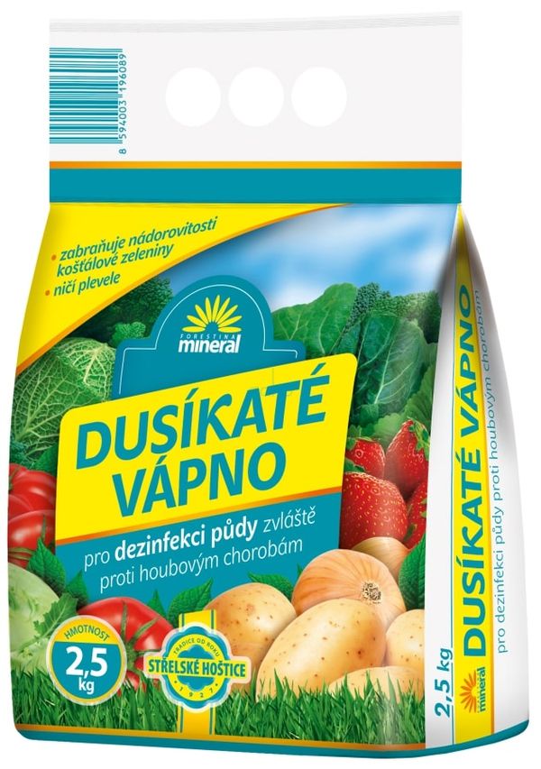 DUSÍKATÉ VÁPNO dezinfekcia 2,5kg Mineral