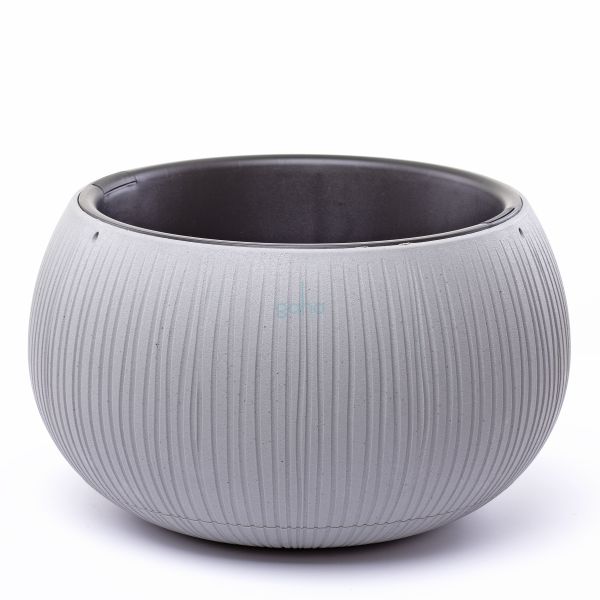 KVETINÁČ s vkladom Beton Bowl 18cm ŠEDÝ