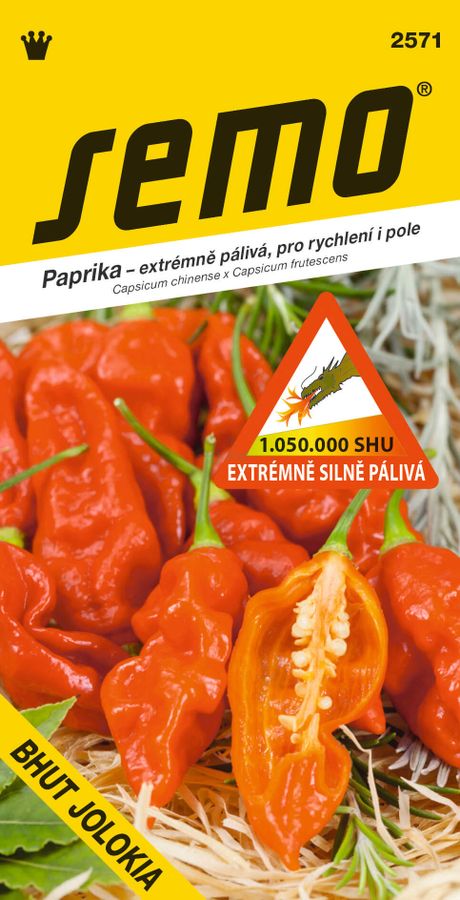 PAPRIKA extrémne silno štipľavá Bhut Jolokia Red