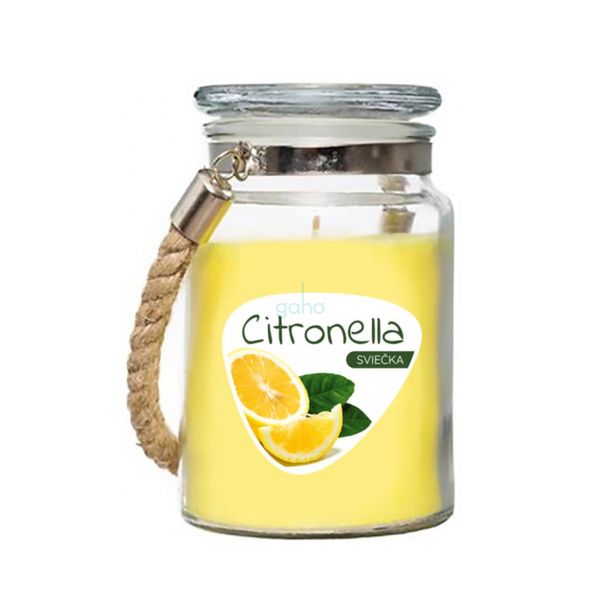 SVIEČKA PROTI KOMÁROM Citronella sklo 140g 8,5x10,5cm